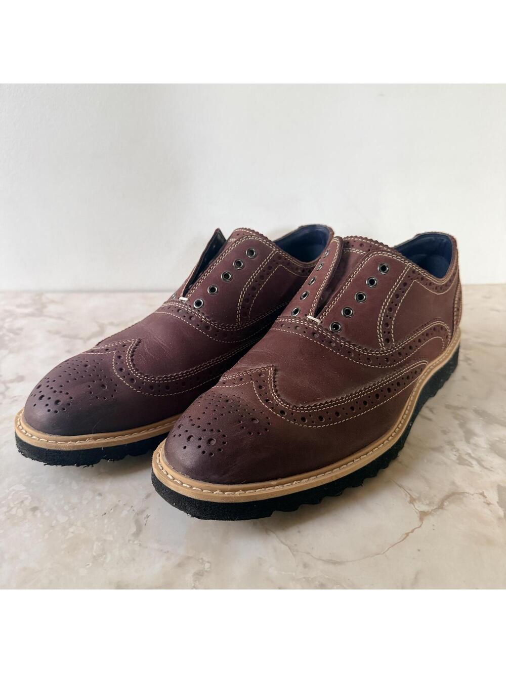 Cole Haan Maroon/Brown Leather Wingtip Dress Shoes